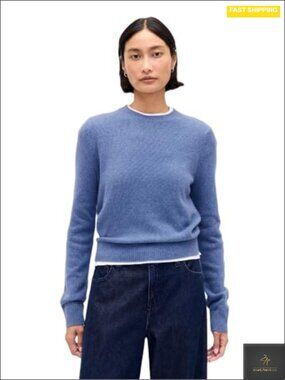 Cashsoft Crewneck Pullover Sweater - Machine Washable Cotton Blend
